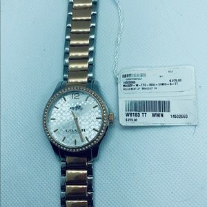 NEW COACH MADDY TWO TONE SILVER/RG LADY WATCH